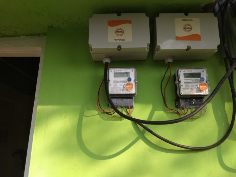 Power source equipment installed on outside wall of THWC